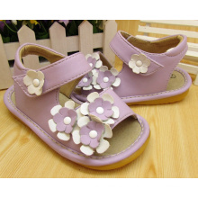 Purple Small Flowers Squeaky Sandals